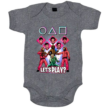 Body bebé ilustración parodia del calamar con frase vamos a jugar