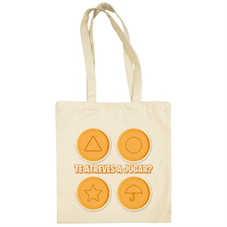 Bolsa de tela te atreves a jugar frase parodia del juego de las galletas del calamar