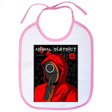 Babero ilustración del soldado de círculo del calamar