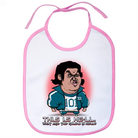 Babero parodia del calamar frase del jugador número 101 esto es el infierno