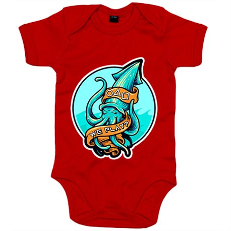 Body bebé parodia de un calamar frase jugamos