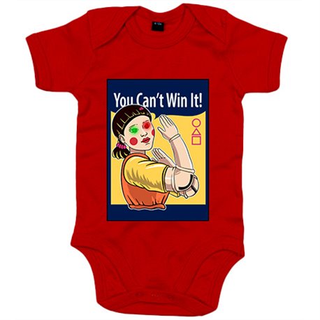 Body bebé parodia del calamar frase you cant win it al juego luz verde luz roja