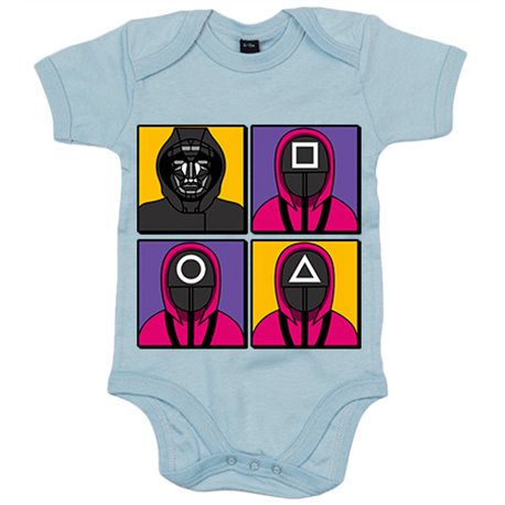 Body bebé parodia del calamar ilustración de los personajes que controlan el juego