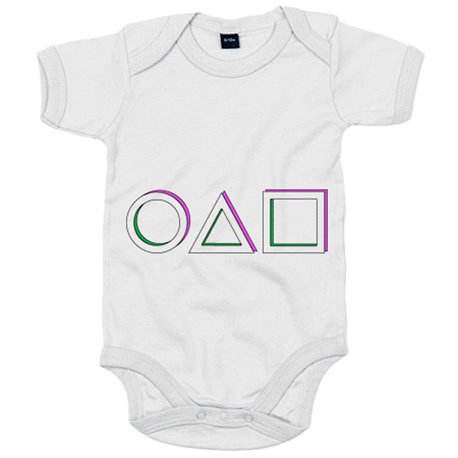 Body bebé ilustración de los símbolos del calamar