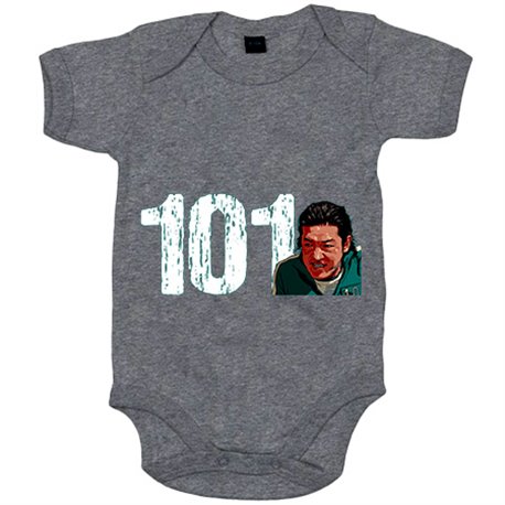 Body bebé parodia del calamar jugador número 101 ilustración personaje