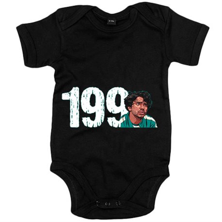 Body bebé parodia del calamar jugador número 199 ilustración personaje