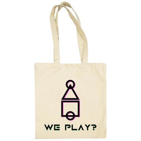 Bolsa de tela frase we play al juego del calamar