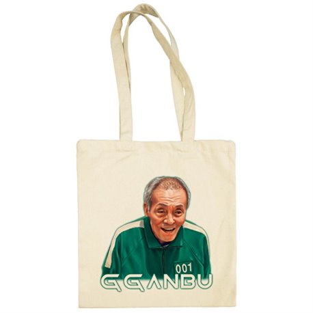 Bolsa de tela ilustración del viejo Gganbu del Calamar