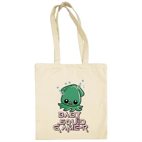 Bolsa de tela parodia kawaii baby squid gamer