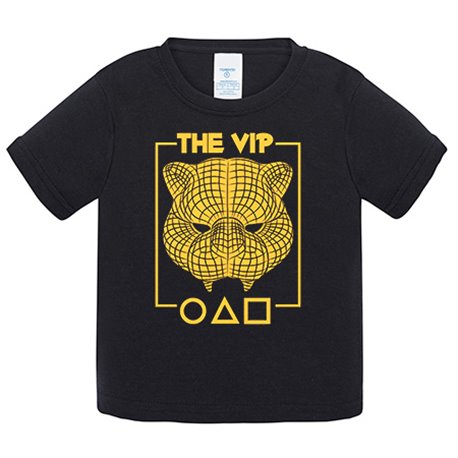 Camiseta bebé parodia del calamar del vip animal tigre enmascarado que controla el juego