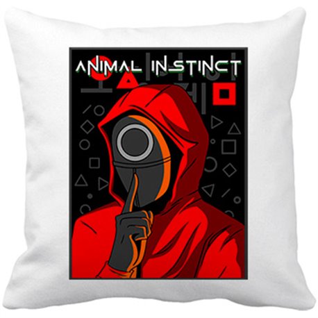 Cojín con relleno ilustración del soldado de círculo del calamar