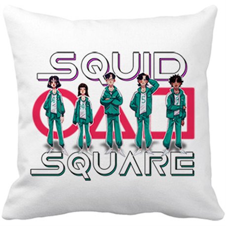 Cojín con relleno parodia del calamar squid square