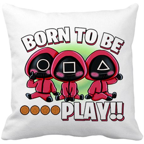Cojín con relleno parodia del juego del calamar born to be