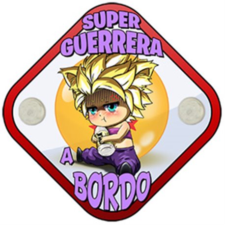 Placa bebé a bordo parodia super guerrera a bordo