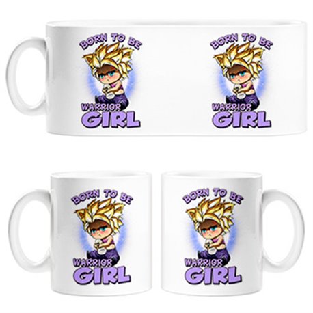 Taza nacida para ser super guerrera
