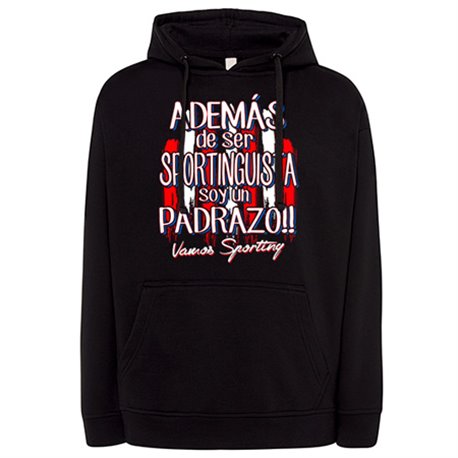 Sudadera además de ser Sportinguista soy un padrazo Gijón fútbol