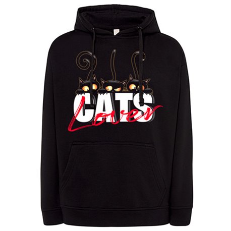 Sudadera amante de los gatos negros