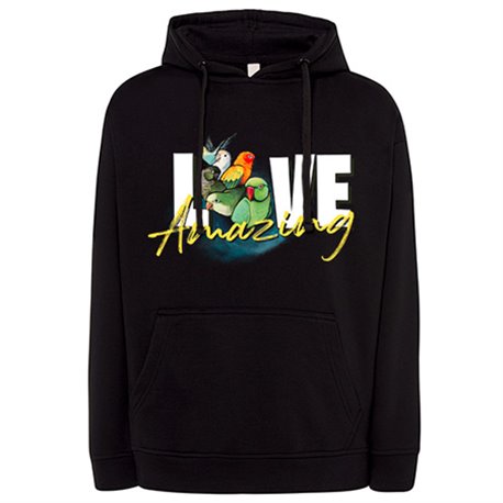 Sudadera amor por los pájaros loros