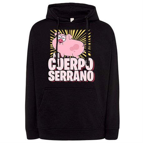 Sudadera cerdito divertido mi cuerpo serrano