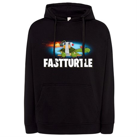 Sudadera dibujo divertido de una tortuga veloz
