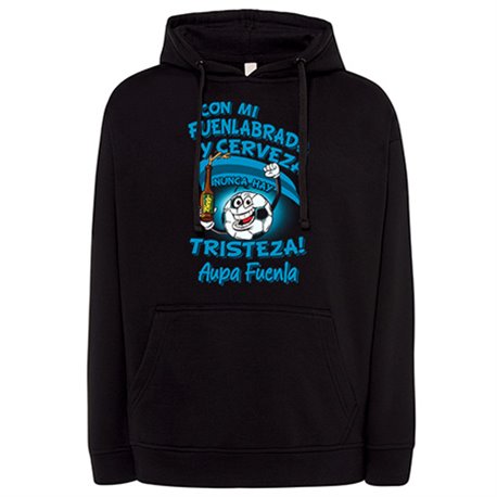 Sudadera frase con mi Fuenlabrada y cerveza nunca hay tristeza Fuenla para aficionado al fútbol