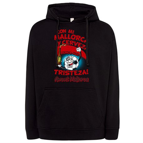 Sudadera frase con mi Mallorca y cerveza nunca hay tristeza para aficionado al fútbol
