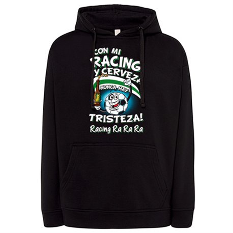 Sudadera frase con mi Racing y cerveza nunca hay tristeza Santander para aficionado al fútbol