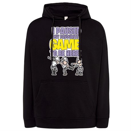Sudadera frase I paused my favourite game to be here para gamers viciados a las poses Dab Take L y Floss
