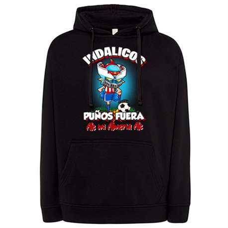 Sudadera frase indálicos puños fuera parodia robot de los 80 para nostálgicos futboleros de Almería
