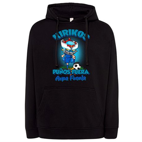 Sudadera frase kirikos puños fuera parodia robot de los 80 para nostálgicos futboleros de Fuenlabrada