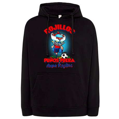 Sudadera frase rojillos puños fuera parodia robot de los 80 para nostálgicos futboleros