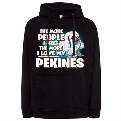 Sudadera I love my Pekines Blanco raza perro