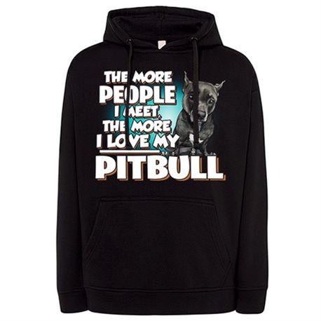 Sudadera I love my Pitbull negro raza perro