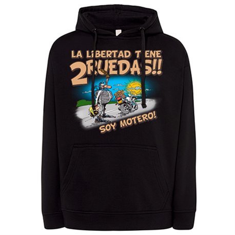 Sudadera la libertad tiene dos ruedas soy motero