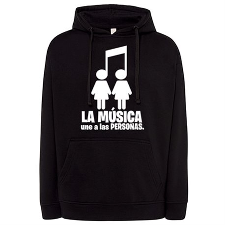 Sudadera La música une a las personas pareja chicas