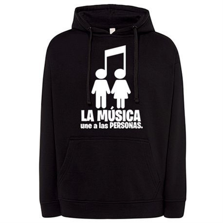Sudadera La música une a las personas pareja chico chica