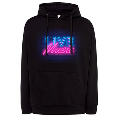 Sudadera Live Music cartel de luces local musical