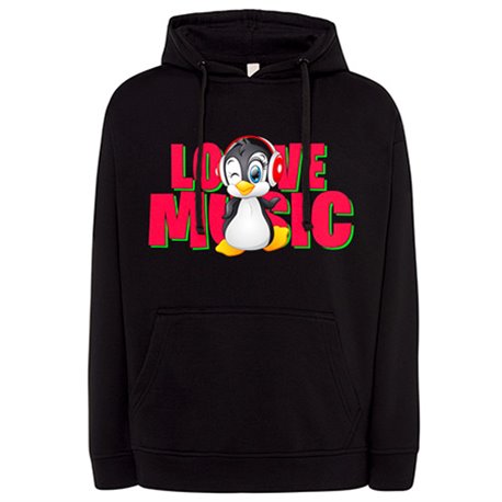 Sudadera Love Music pinguino