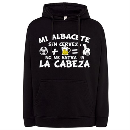 Sudadera Mi Albacete sin Cerveza no me entra en la cabeza frase para futboleros