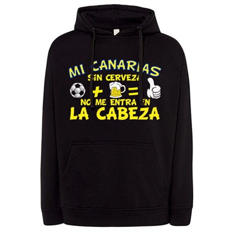 Sudadera Mi Canarias sin Cerveza no me entra en la cabeza frase para futboleros