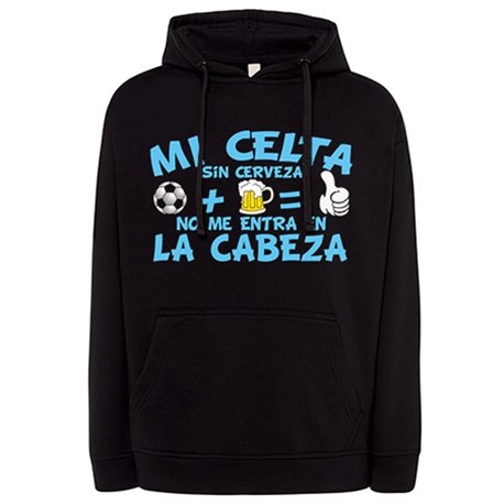 Sudadera Mi Celta sin Cerveza no me entra en la cabeza frase para futboleros