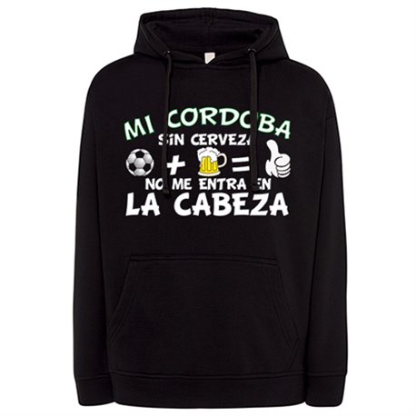 Sudadera Mi Córdoba sin Cerveza no me entra en la cabeza frase para futboleros