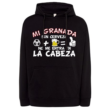 Sudadera Mi Granada sin Cerveza no me entra en la cabeza frase para futboleros