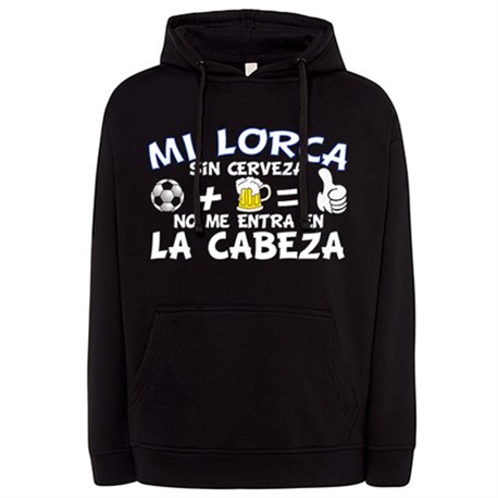 Sudadera Mi Lorca sin Cerveza no me entra en la cabeza frase para futboleros