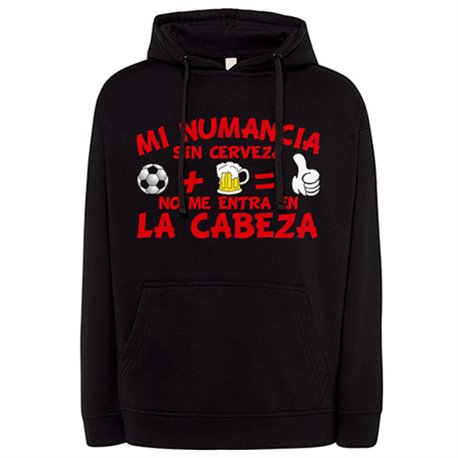 Sudadera Mi Numancia sin Cerveza no me entra en la cabeza frase para futboleros