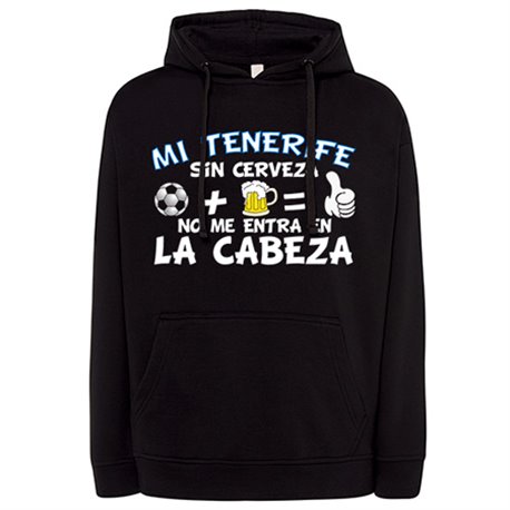 Sudadera Mi Tenerife sin Cerveza no me entra en la cabeza frase para futboleros