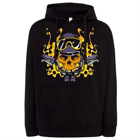 Sudadera motero Calavera En Llamas