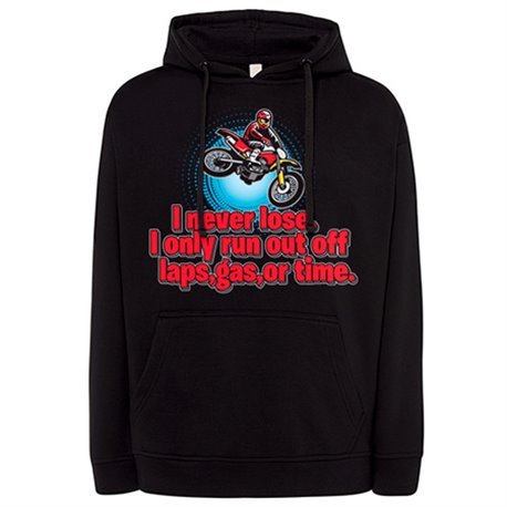 Sudadera Motocross I Never Lose I Only Run