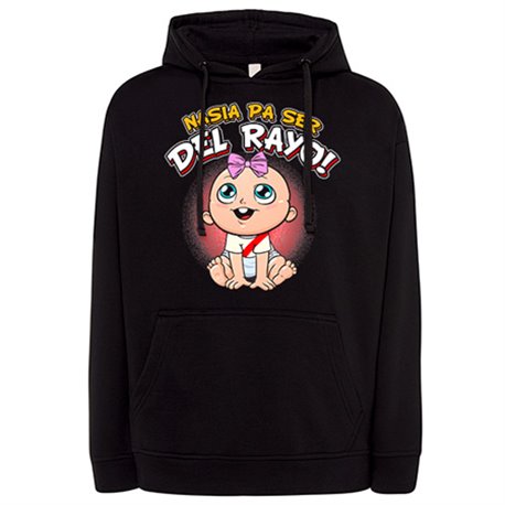 Sudadera nacida para ser del Rayo para aficionada al fútbol de Vallecas