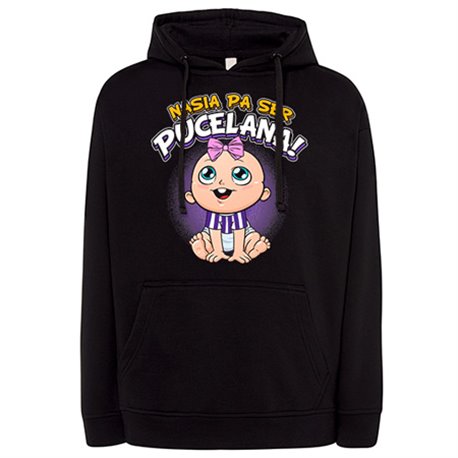 Sudadera nacida para ser Pucelana para aficionada al fútbol de Valladolid